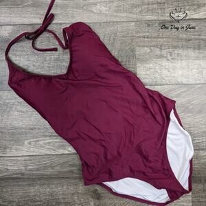 Halcurt Lace Up Back One Piece Swimsuit Size XL